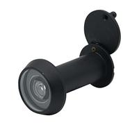 Door Viewer Black Peepholes or Peek Holes | 200 Degree Fire Rated Spy Hole with Privacy Cover