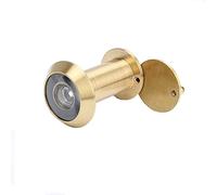 Door Viewer Peephole, 200 Degree Wide Angle Spy Hole with Privacy Cover, 16mm Barrel Diameter Security Peep Hole for Thickness 35mm to 55mm Doors (Gold)