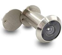 Door Viewer Peephole, Solid Brass 200-degree Door Viewer with Heavy Duty Rotating Privacy Cover for 1-3/8" to 2-1/6" Doors for Home Office Hotel (Polished silver)