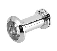 Door Viewer Security Peek Peephole Optical Glass 200 Degree Wide Angle with Privacy Cover (Bright Chrome)