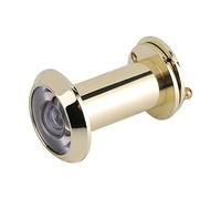 Door Viewer Security Peek Peephole Optical Glass 200 Degree Wide Angle with Privacy Cover (Gold)