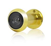 Door Viewer,Silver 14-18MM Wide Angle Door Spy Hole,Security Peephole for Front Door,Polished Chrome Door Spyhole,Spy Hole with Privacy Cover for Front Door for 35-60mm Doors (Gold)