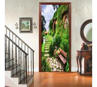 Door Wall Sticker 3D Door Mural Plant Stair Landscape 100 X 215 Cm Door Stickers Interior Wall Murals Poster Art Wallpaper Self-Adhesive Removable Door Decals Vinyl DIY Office Home Dec-68865333021040