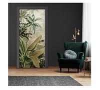 Door Wallpaper Forest Jungle Amazonia - 91 x 211 cm One Piece Including Paste - Door Poster Non-Woven Photo Wallpaper for Door Living Room Kitchen Bathroom Door Sticker UV-Resistant Ready to Assemble
