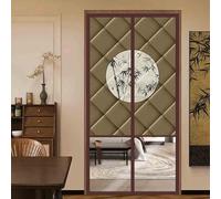 Door Way Privacy Curtain Visible Panels, Insulated Door Curtain Magnetic Reduce Noise, Thermal Curtains for Winter Weatherproof Keep Warm(80x195cm/32x77in)
