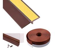 Door Weather Strip, Self Adhesive Door Seal Strip, Waterproof Weather Seal Strip Foam Tape, Draught Excluder for Doors Windows, Bath Sealant Strip (2PCs PVC Brown)