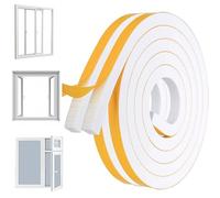 Door Weather Stripping | 16Ft Door Weather Strip - Insulating Weatherproof Adhesive Waterproof Foam Tape for Floor Shower Glass House Window Windshield Frame Car Garage Basement