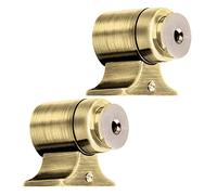 Door Wedge Stoppe, Stops, Stoppers,Magnetic Metal Stop Catch, Compact Zinc Alloy Floor Mounted Invisible Stopper-Gold(Gold)