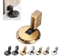 Door Wedge Stopper, 2025 New Adjustable Magnetic Silent Door Stopper Wedge, Heavy Duty Door Stoppers, Windproof Anti-Slam & Silent, Easy Installation (Yellow Bronze,1pcs)