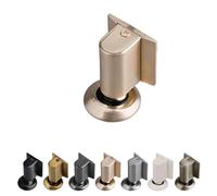 Door Wedge Stopper, 2026 New Magnetic Doors Stoppers for Bottom of Door, No Drill Invisible Doorstops for Inside, Heavy Duty Magnetic Catch Holder to Keep Doors Open (Gold)