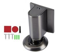 Door Wedge Stopper, Magnetic Doors Stoppers for Bottom of Door, No Drill Invisible Doorstops for Inside Door, Heavy Duty Magnetic Doors Catch Holder to Keep Doors Open (Gray)