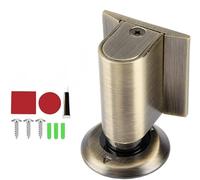 Door Wedge Stopper, Magnetic Doors Stoppers for Bottom of Door, No Drill Invisible Doorstops for Inside Door, Heavy Duty Magnetic Doors Catch Holder to Keep Doors Open (Brass)