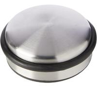 Door Weight, 1.2kg Heavy-Duty Door Stop with Bumper Rubber Buffer Ring, Satin Nickel Doorstop, 10cm