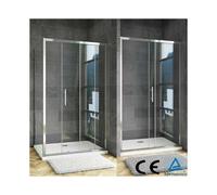 (Door Width: 1400mm; Side Panel: 900mm) Bathroom Sliding Door Shower Enclosure 6mm Glass