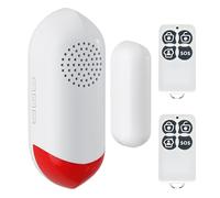 Door Window Alarm Sensor, OOCOME Magnetic Door Chime Alarm Burglar, Safety Siren with 2 Remote, 16 Chimes, Adjustable Volume, Flash Lamp and 100 DB Loud for Shop Shed Garage Office Home Security