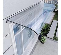 Door Window Awning,Awnings For Doors,Outdoor Window Awning Canopy,Arch Design Door Patio Canopy,Entry Awning,Transparent Polycarbonate Cover,Rain Shade Shelter Thicken Clear Cover No Brackets (Size :