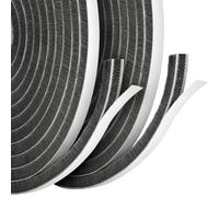 Door Window Frame Brush Seal 2Pack, Mellbree Self-Adhesive Weatherstrip Draught Excluders for Sliding Doors, Windows, and Wardrobes 4.9m*9mm*9mm Black