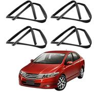 Door Window Glass Run Channel for City 2009-2011 OE: 72275/72235/72775/72735-TM4-H01, OE Replacement Rubber Weatherstrip Seal Anti-Noise Dust Proof Exterior Lifting,Full Set of Four Pieces
