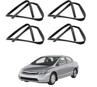 Door Window Glass Run Channel for Civic 2006-2011 OE: 72275/72235/72775/72735-SNL-T02, OE Replacement Rubber Weatherstrip Seal Anti-Noise Dust Proof Exterior Lifting,Full Set of Four Pieces