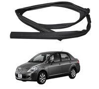 Door Window Glass Run Channel for Nissan Tiida 2005-2011 OE: 80330-ED500 80331-ED500 82330-ED900 82331-ED900, Rubber Weatherstrip Seal Strip Anti-Rattle Exterior Lifting Guide Moulding