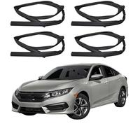 Door Window Glass Run Channel Seal for Civic 2016-2021 OE: 72275/72235/72775/72735-TEA-A01, Rubber Weatherstrip Lifting Guide Anti-Noise Dust & Rain Proof Exterior,Full Set of Four Pieces