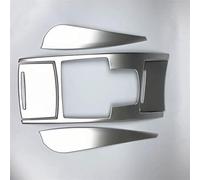 Door Window Pillar Trim For A6 For C6 2005-2011 Carbon Fiber Style Center Console Gear Shift Water Cup Holder Cover Trim Stainless Steel Accessories(Silver)