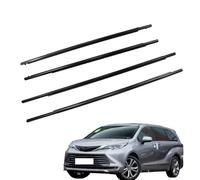 Door Window Weatherstrip for Toyota Sienna 2021-2023 | Window Outer Weatherstripping Seal Trim Set Direct Fit OEM-Style Replacement Left & Right Front Door Beltline Mouldings