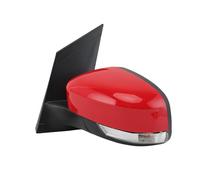 Door Wing Mirror 6 Pins Rearview Mirror Assembly For Focus Mk2 2008-2011 Euro Version Heated Turn Signal Light Side Car Accessories Wing Door Mirror(Red,Left)