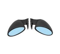 Door Wing Mirror Assembly 1Pair Universal Classic Style Rearview Mirror Car Door Side Wing Mirrors California Racing(Black*blue lens)