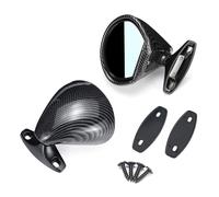 Door Wing Mirror Assembly 2piece Universal Classic Retro Door Wing Rearview Mirror L+R Replacement Refit Car Side Mirrors Auto(Carbon Fiber Look)
