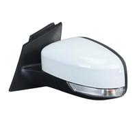 Door Wing Mirror Assembly Car Electric Heated Glass Lens Turn Signal Light Side Rear View Mirror For Ford For Focus 3 Mk3 2011-2018(White,left)
