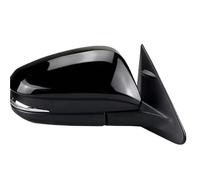 Door Wing Mirror Car Rear View Side Door Mirror Assembly For Toyota For Highlander 2014-2019 Electrical Power Folding Heated Glass Turn Signal Lights Full Door Wing Mirror(Black,7pin right)