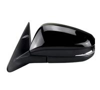 Door Wing Mirror Car Rear View Side Door Mirror Assembly For Toyota For Highlander 2014-2019 Electrical Power Folding Heated Glass Turn Signal Lights Full Door Wing Mirror(Black,5pin left)