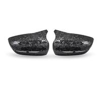 Door Wing Mirror Cover Car Side Wing Mirror Rain Carbon Fiber Exterior Side Rearview Mirror Cover Trim Fit For BMW 3/5/6/7/8-Series G11 G12 G14 G15 G16 G20 G21 G30 G31 2019 2020.(LHD-Forged Look)