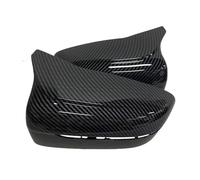 Door Wing Mirror Cover Compatible With BMW For 5 Series G30 G31 G38 2016 2017 2018 2019-2023 Carbon Fiber Exterior Side Rearview Mirror Cover Trim Auto Parts Accessories(Carbon fiber pattern)