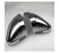 Door Wing Mirror Cover For B9 A4 S4 RS4 A5 RS5 2017 2018 2019 2020 Car Rearview Mirror Cover Side Wing Protect Frame Covers Silver Matte Chrome Rear View Cap No Hole