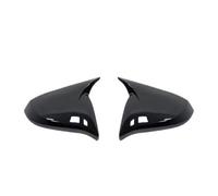 Door Wing Mirror Cover For Toyota For RAV4 2013 2014 2015 2016 2017 2018 2019 Side Rear View Mirror Cover Shell Holder Door Cap Housing Side Mirror Caps(Bright black)