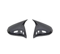 Door Wing Mirror Cover For Toyota For RAV4 2013 2014 2015 2016 2017 2018 2019 Side Rear View Mirror Cover Shell Holder Door Cap Housing Side Mirror Caps(Carbon fiber pattern)