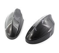 Door Wing Mirror Covers Black Carbon Fiber Car Rearview Side Mirror Cover Cap Rear View Mirror Housing fits for BMW 3 Series For E90 318 320i（Color : CarbonF-2Pcs-Rear)(Rhd Gray)