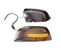 Door Wing Mirror Electric Car Led Turn Signal Lights Mirror Covers For Tundra 2007 2008 2009 2010 2011 2012 2013 2014 2015 2016 2017 2018 2019 2020 Wing Mirror Assembly(Chormed silver)