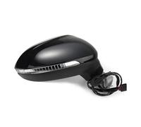 Door Wing Mirror For VW For Arteon For CC 2019 2020 Auto Left Right Side Power Heated Fold Turn Signal 8 9 13 Wires Mirror Assembly Side Door Wing Mirror(9 Wires Black R)
