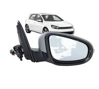 Door Wing Mirror For VW For Golf 6 MK6 2008 2009 2010-2013 Primer Manual Folding Side Mirror Car Accessories Pins Rearview Assembly(1pc right)