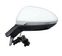 Door Wing Mirror For VW For Golf 7 For MK7 2012-2020 Black Power Folding Side Mirror Car Accessories 9 Pins Reaview Assembly Side Door Wing Mirror(1pc left White)