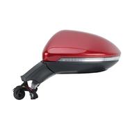 Door Wing Mirror For VW For Golf 7 For MK7 2012-2020 Black Power Folding Side Mirror Car Accessories 9 Pins Reaview Assembly Side Door Wing Mirror(1pc left Red)