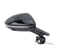 Door Wing Mirror For VW For Golf 7 For MK7 2012-2020 Black Power Folding Side Mirror Car Accessories 9 Pins Reaview Assembly Side Door Wing Mirror(1pc right Black)