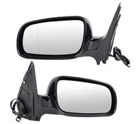 Door Wing Mirror For VW For Golf For MK4 1997 1998 1999 2000-2007 White Lens Heated Side Door Mirror Car Accessories Rearview Assembly Side Door Wing Mirror(1 pair Black)