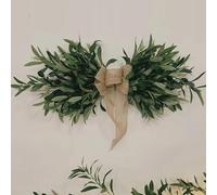 Door Wreath for Outdoors, Decorative Multi-Purpose Garland Spring Wreath Olive Wreaths for Front Door, Artificial Olive Branch Wreath - Olive Spring Garland, The Total Season Green Wreath