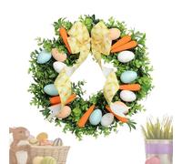 Door Wreaths for the Front Door, Cute Egg Carrot Design, Festive Decoration, Front Door Wreath, for Family Parties, Easter, Balcony, Door, Wall Decoration, Indoor, Outdoor
