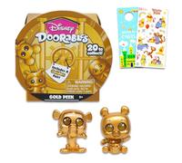 Doorables Doorables Gold Peek Collector Pack - Bundle with 2 Disney Doorables Mini Peek Gold Figures for Kids and Adults Plus Stickers, More | Disney Mini Figures