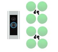 Doorbell Button Replacement, 8 Fluorescent Green Wired Doorbell Replacement with 4 Screws, Repair Cracked Video Doorbell Buttons, Ring Doorbell Spare Parts, Compatible with Video Doorbell Pro
